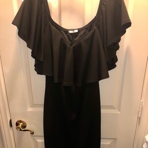 Black formal ruffle style dress